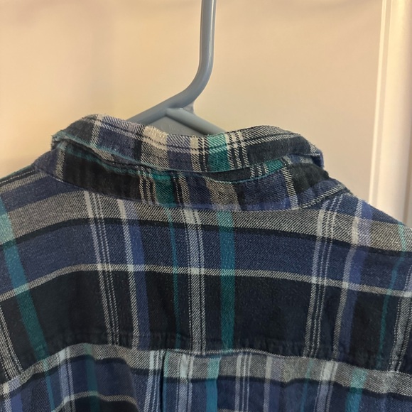 Dickies Relaxed Fit Blue and Black Plaid Shirt - Picture 8 of 12